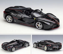 Load image into Gallery viewer, Bburago 1:24 Black Laferrari Aperta Racing Sports Model Toy Diecast Metal Car