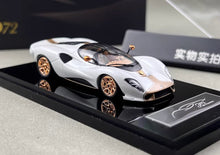Load image into Gallery viewer, Mirage 1:64 White P72 Racing Sports Model Diecast Metal Car New Collection