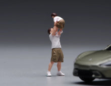 Load image into Gallery viewer, 1:64 Painted Figure Model Miniature Resin Diorama Toy Sand Father and Son Boy