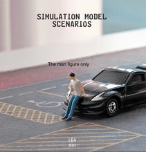 Load image into Gallery viewer, 1:64 Painted Figure Mini Model Miniature Car Scenes Resin Reclining Man Tee Boy