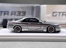 Load image into Gallery viewer, FH 1:64 Silver Gray Skyline GTR R33 Mines Sports Model Diecast Metal Car New Collection