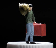 Load image into Gallery viewer, 1:64 Painted Figure Mini Model Toy Miniature Car Scenes Resin Travel Man Porter