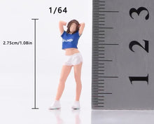 Load image into Gallery viewer, 1:64 Painted Figure Model Miniature Resin Diorama Sand Fashion Lady Headset Girl