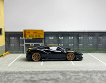 Load image into Gallery viewer, U2 1:64 Black Novitec 488 Pista Racing Sports Model Diecast Resin Car Box