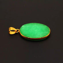 Load image into Gallery viewer, Nature Jade Green Oval Pendant Necklace Gift Jewelry charm Blessing Lucky New a