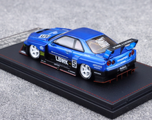 Load image into Gallery viewer, SW 1:64 Blue Black Skyline GTR ER34 LBWK #5 Sports Model Diecast Metal Car New Collection