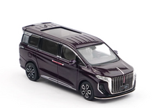 Load image into Gallery viewer, XCARTOYS 1:64 Purple Hongqi HQ9 MPV Mini Van Model Diecast Metal Car New Collection