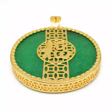 Load image into Gallery viewer, Nature Jade Fortune Round Pendant Necklace Gift Jewelry charm Blessing Lucky B