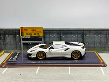 Load image into Gallery viewer, U2 1:64 White Novitec 488 Pista Racing Sports Model Diecast Resin Car Box