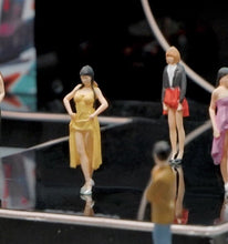 Load image into Gallery viewer, 1:64 Painted Figure Mini Model Miniature Car Scenes Resin Yellow Long Skirt Lady