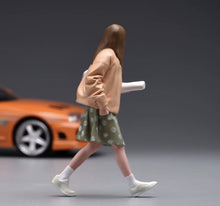 Load image into Gallery viewer, 1:24 Painted Figure Model Miniature Resin Diorama Walking French Sytle Girl Lady