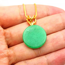 Load image into Gallery viewer, Nature Jade Round Fruit Shape Pendant Necklace Gift Jewelry charm Blessing Lucky