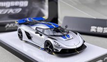 Load image into Gallery viewer, HKM 1:64 Silver Blue Jesko Attack Racing Sports Model Diecast Metal Car New Collection