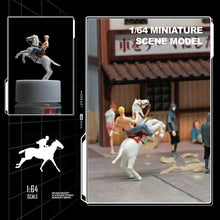 Load image into Gallery viewer, 1:64 Painted Figure Mini Model Miniature Car Scenes Resin Toy Horse Riding Man