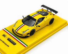 Load image into Gallery viewer, Tarmac 1:64 Yellow Ferrari 458 Italia GT3 Sports Model Diecast Metal Car New Collection