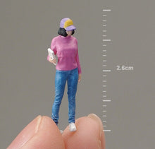 Load image into Gallery viewer, 1:64 Painted Figure Mini Model Miniature Resin Diorama Gym Sport Lady Man Couple New Scene