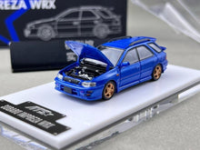 Load image into Gallery viewer, ATS 1:64 Blue IMPREZA WRX STI GC Wagon Sport Open Model Diecast Metal Car New Collection