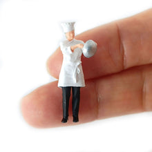 Load image into Gallery viewer, 1:64 Painted Figure Mini Model Miniature Resin Diorama Kitchen Staff Work Chef