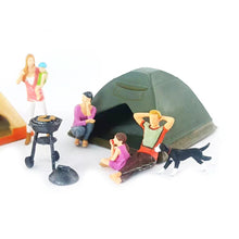 Load image into Gallery viewer, 1:64 Painted Figure Mini Model Miniature Resin Diorama Stargazing Camping Family