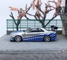 Load image into Gallery viewer, FS 1:64 Fast Speed JDM GTR R34 Skyline Sport Model Diecast Metal Car New