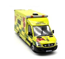 Load image into Gallery viewer, 1:76 Yellow London Ambulance Vito Van Model Diecast Metal Car