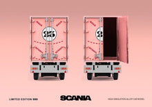 Load image into Gallery viewer, TM 1:64 Pink Scania Actros Container Delivery Truck Model Diecast Metal Car