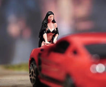 Load image into Gallery viewer, 1:64 Painted Figure Model Miniature Resin Diorama Sand Sexy Underwear Lady Black Collection