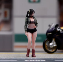Load image into Gallery viewer, 1:64 Painted Figure Model Miniature Resin Sand Diorama Cool Pretty Girl Beauty