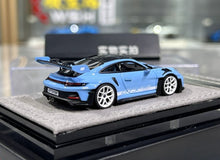 Load image into Gallery viewer, HH 1:64 Baby Blue 992.1 GT3 RS Sports Model Diecast Resin Car New Collection