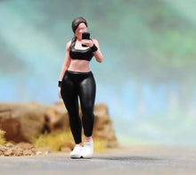 Load image into Gallery viewer, 1:64 Painted Figure Model Miniature Resin Diorama Sand Gym Fitness Girl Sport