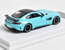 Load image into Gallery viewer, MJ 1:64 Light Blue AMG GTR Coupe Racing Sport Model Diecast Metal Car New Collection