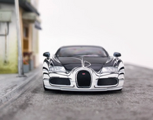 Load image into Gallery viewer, Mortal 1:64 Black White Veyron SS Racing Sports Model Diecast Metal Car New Collection