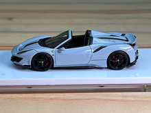 Load image into Gallery viewer, NEY 1:64 Grey 488 Pista Convertible Racing Sport Model Diecast Resin Car New
