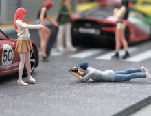 Load image into Gallery viewer, 1:64 Painted Figure Mini Model Miniature Resin Diorama Sand Camera Man Lying Toy New