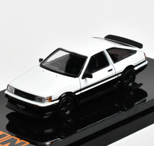 Load image into Gallery viewer, HJ64 1:64 White Corolla Levin AE86 Black Rim Sport Model Diecast Metal Car New Collection