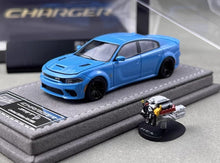 Load image into Gallery viewer, Elite 1:64 Blue Charger SRT Engine Sedan Sports Model Diecast Metal Car New Collection