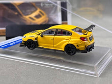 Load image into Gallery viewer, CM 1:64 Yellow Impreza WRX 11 XI Widebody Sports Model Diecast Metal Car New Collection