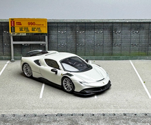 Load image into Gallery viewer, FINE 1:64 White Novitec SF90 Wheel Racing Sports Model Diecast Metal Car New