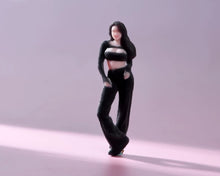 Load image into Gallery viewer, 1:64 Painted Figure Model Miniature Resin Diorama Toy Sand Sexy Woman In Black