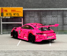 Load image into Gallery viewer, LMLF 1:64 Pink #80 911 992 GT3 RS Racing Sport Model Diecast Metal Car New Collection