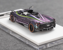 Load image into Gallery viewer, 1:64 Flame Purple Huayra BC Convertible Sports Model Diecast Resin Car New Collection