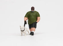 Load image into Gallery viewer, 1:64 Painted Figure Model Miniature Resin Diorama Sand Walking Dog Strong Man B