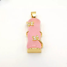 Load image into Gallery viewer, Nature Jade Bamboo Pendant Necklace Gift Jewelry charm Blessing Lucky Pink New