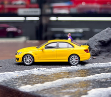 Load image into Gallery viewer, King 1:64 Yellow C63 AMG W204 Sedan Sports Model Diecast Metal Car New Collection