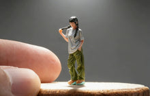 Load image into Gallery viewer, 1:64 Painted Figure Model Miniature Resin Diorama Toy Sand Hiphop Girl Pretty