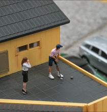 Load image into Gallery viewer, 1:64 Painted Figure Mini Model Miniature Resin Diorama Golf Man Secretary Lady New Scene