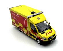 Load image into Gallery viewer, OXFORD 1:76 Yellow Benz Fire Rescue Vehicle Van Truck Model Diecast Metal Car New