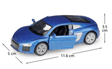 Load image into Gallery viewer, WELLY 1:36 Blue R8 V10 Hatchback Racing Sports Model Diecast Toy Metal Car BN
