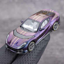 Load image into Gallery viewer, APA TOC 1:64 Purple 812C Coupe Sports Model Diecast Metal Car New Collection