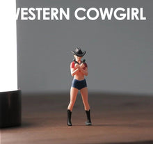 Load image into Gallery viewer, 1:64 Painted Figure Mini Model Miniature Resin Diorama Sand Western Cow Girl